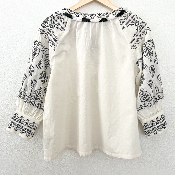 Free The Roses Gillian Peasant Blouse Top - Picture 6 of 7